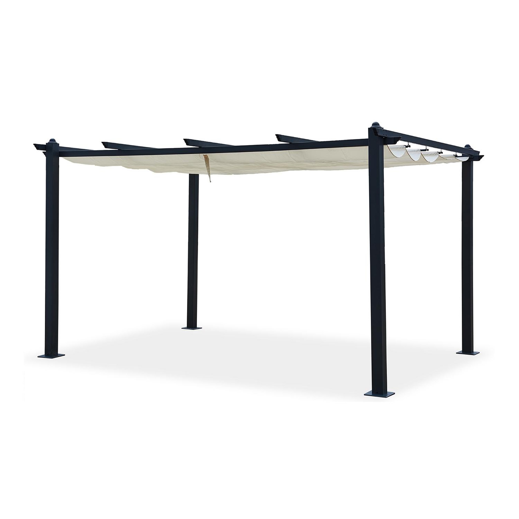CONCEPT USINE Pergola auto-portée 3 x 4 m avec toile rétractable beige nila