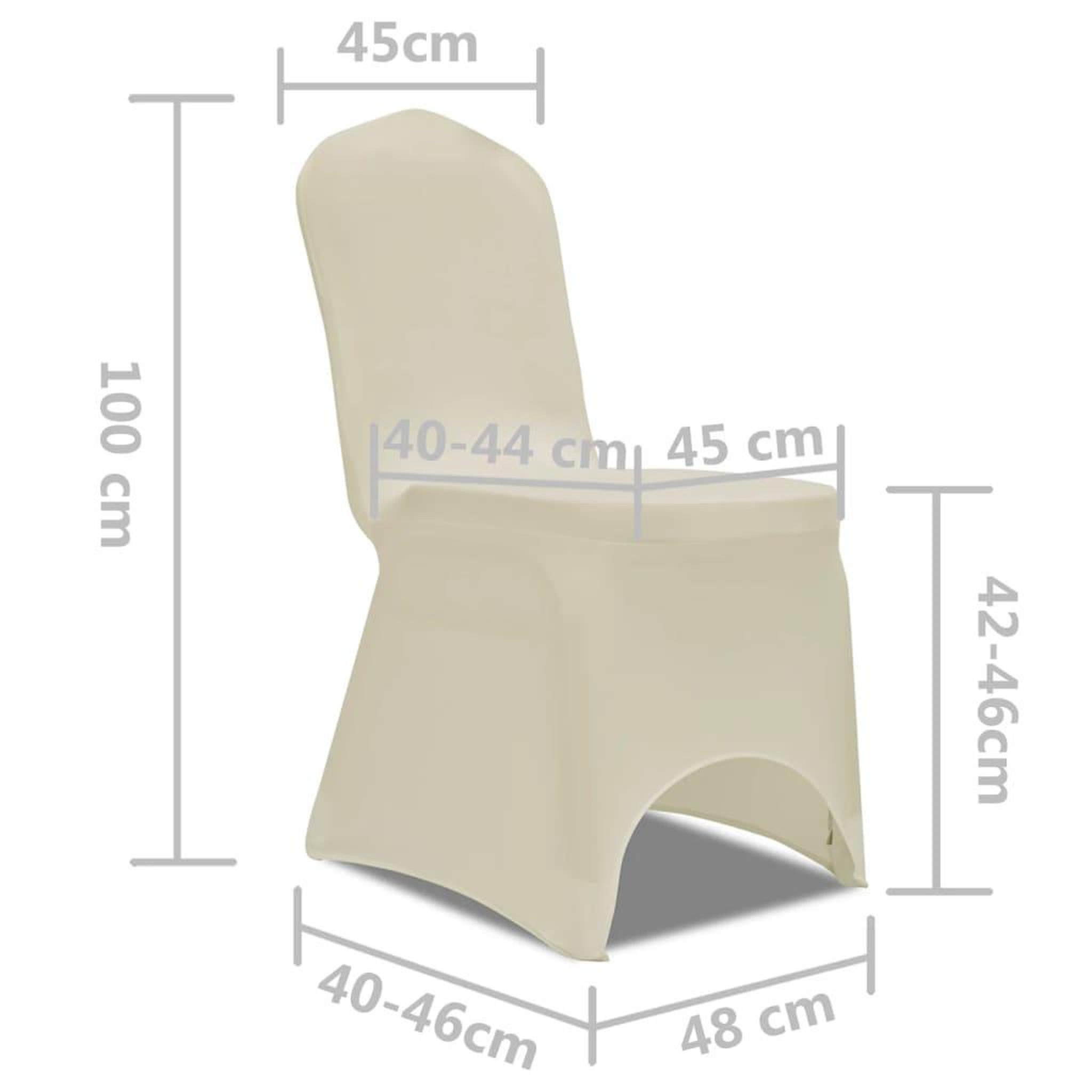 Voir la diapositive 6 : VIDAXL Housse creme extensible pour chaise 6 pieces