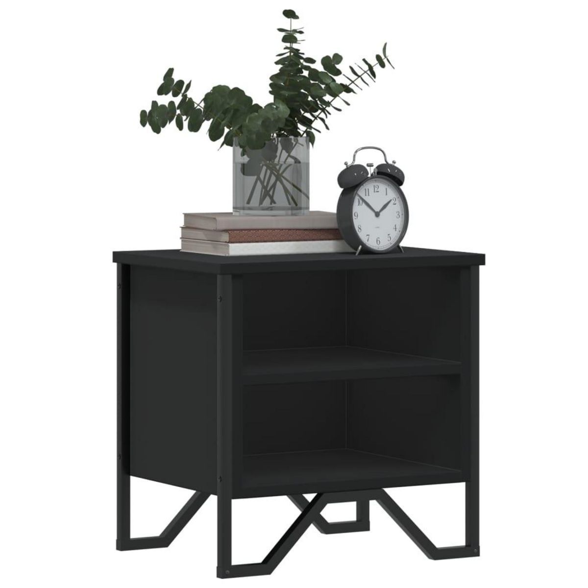 VIDAXL Tables de chevet 2 pcs noir 40x30x40 cm bois d'ingenierie