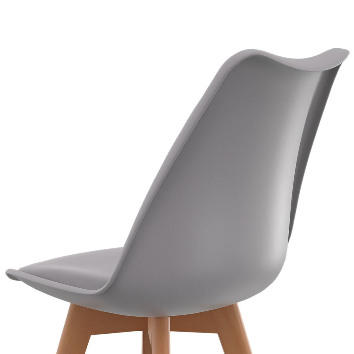 ID MARKET Lot de 6 chaises scandinaves SARA mix color bleu x2, gris clair, gris foncé x2, jaune