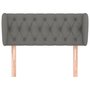 Voir la diapositive 3 : VIDAXL Tete de lit avec oreilles Gris fonce 103x23x78/88 cm Tissu