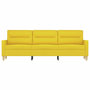 Voir la diapositive 3 : VIDAXL Canape a 3 places Jaune clair 180 cm Tissu
