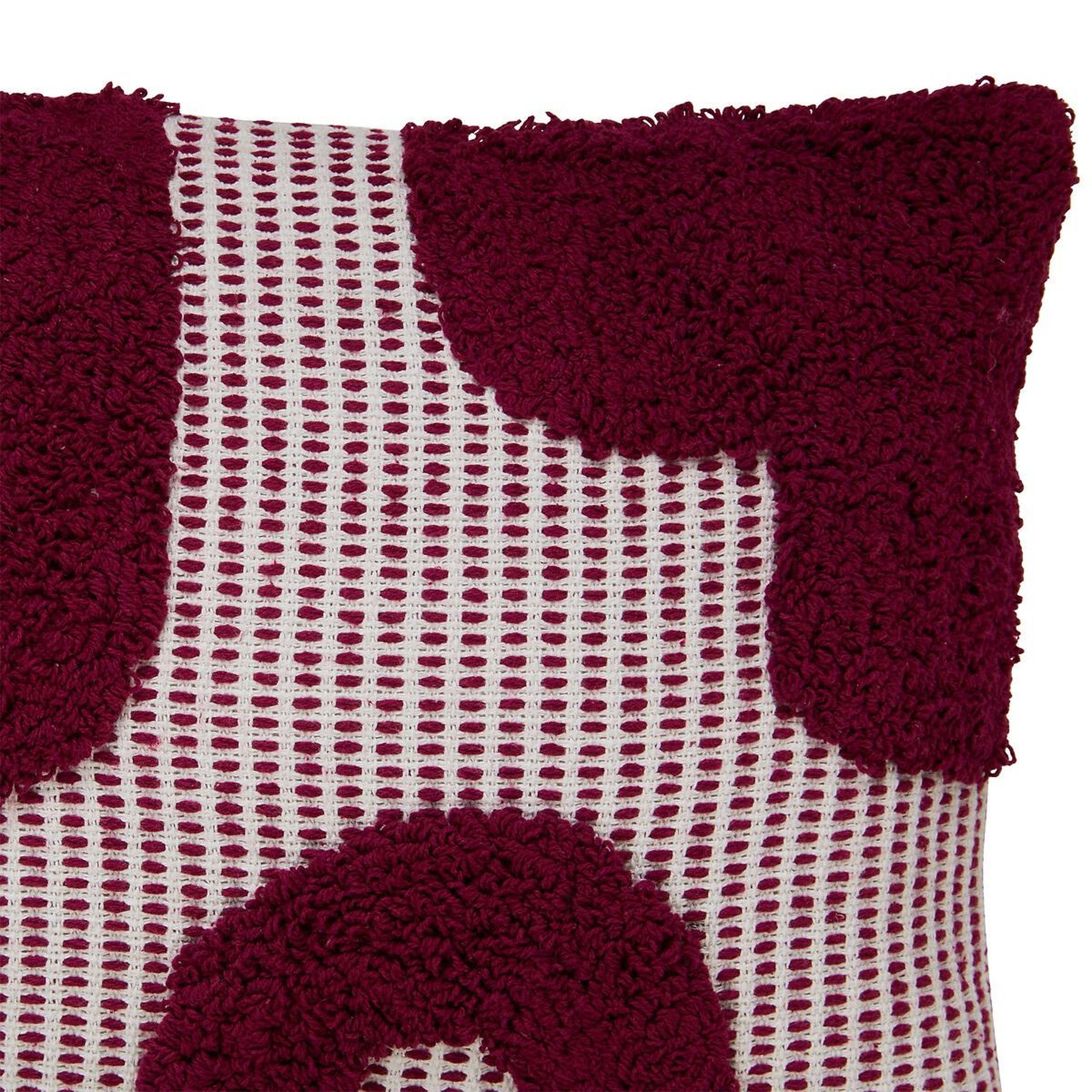 Voir la diapositive 3 : Eden Coussin en coton tufte poppy colors