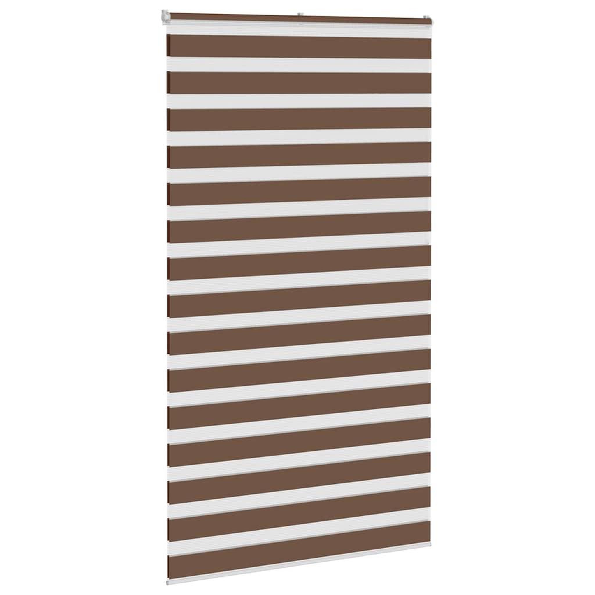 Voir la diapositive 3 : VIDAXL Store zebre marron 125x200cm largeur du tissu 120,9cm polyester