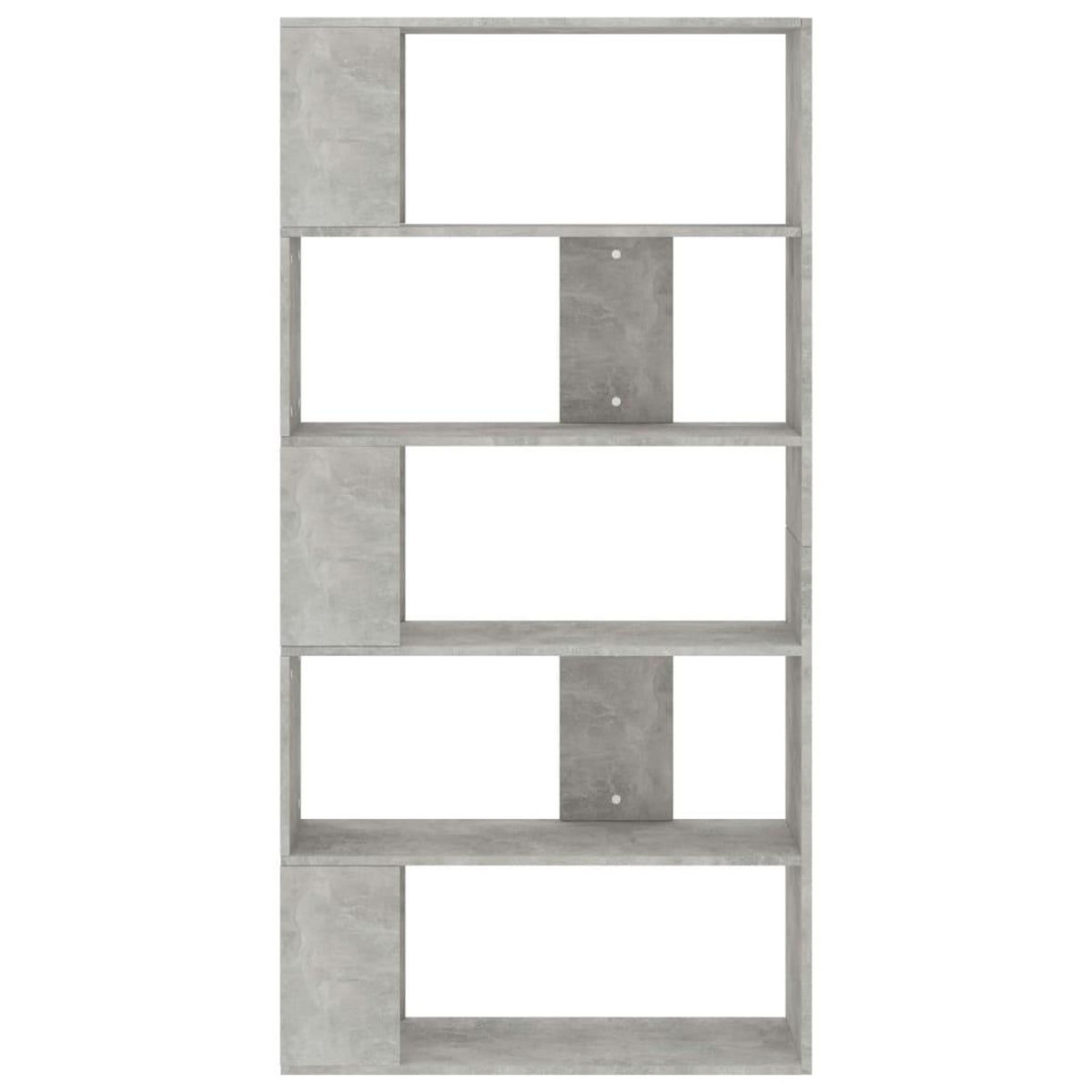 VIDAXL Bibliotheque/Separateur de piece Gris beton Bois d'ingenierie