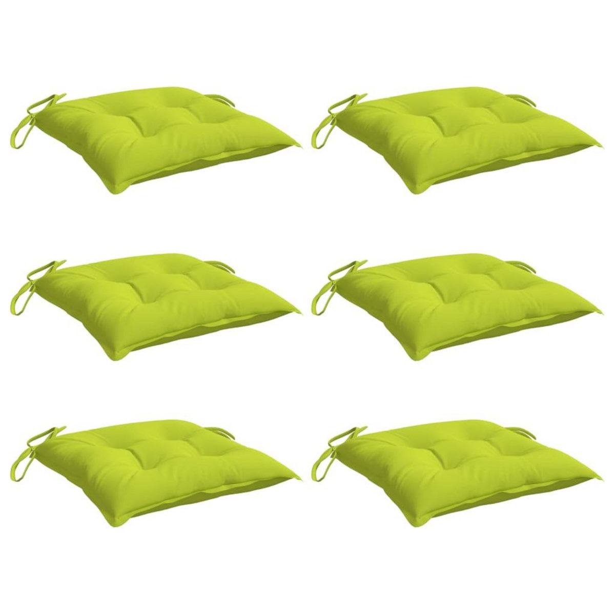 VIDAXL Coussins de palette lot de 6 vert brillant 50x50x7 cm