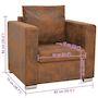 Voir la diapositive 6 : VIDAXL Fauteuil marron 82 x 73 x 82 cm en similicuir suede