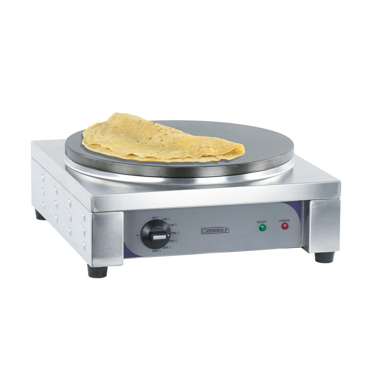 Casselin Crêpière carrée 2200w 35cm inox - ccc35e