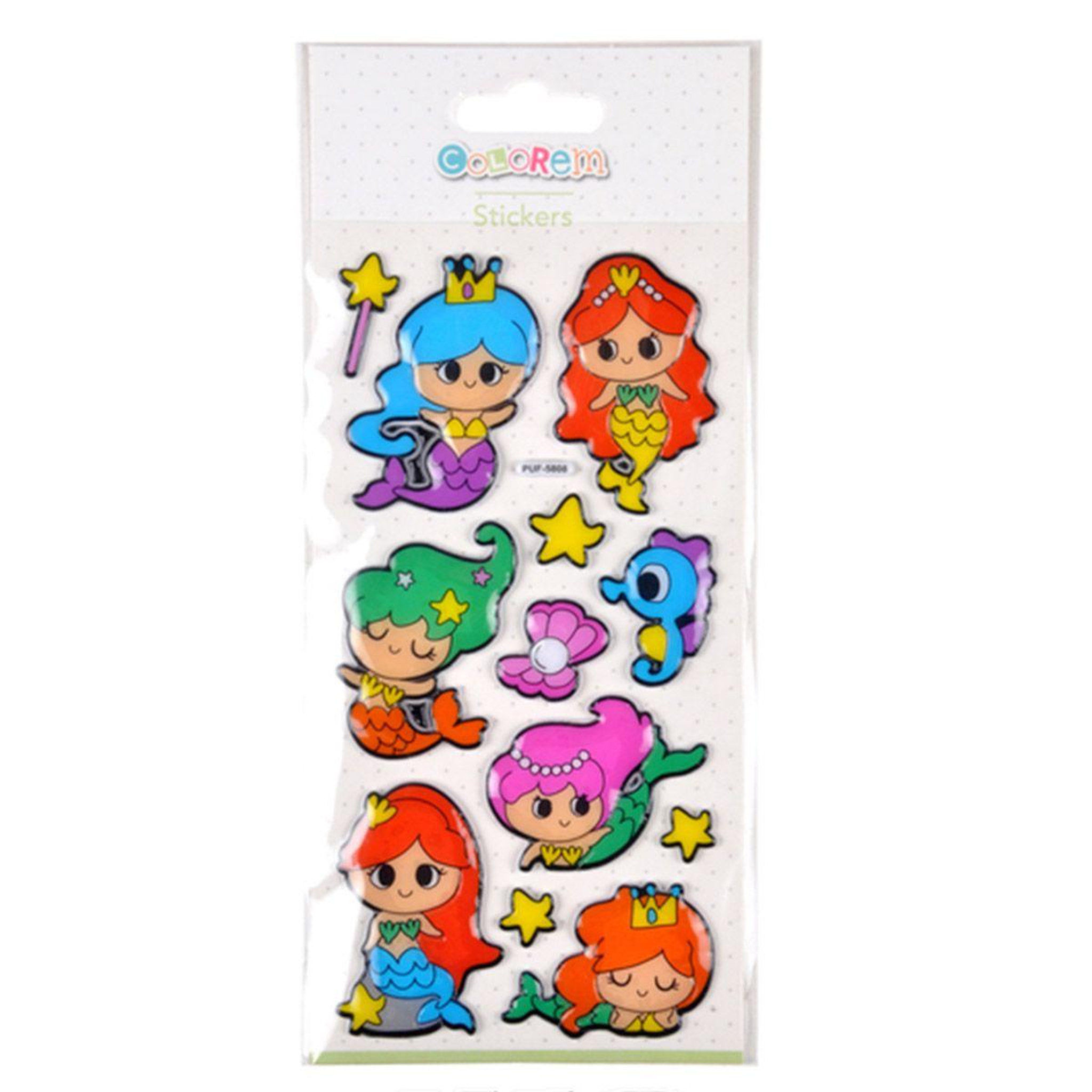 Voir la diapositive 2 : HOMEA Stickers Effet 3D  Sirènes  21cm Multicolore