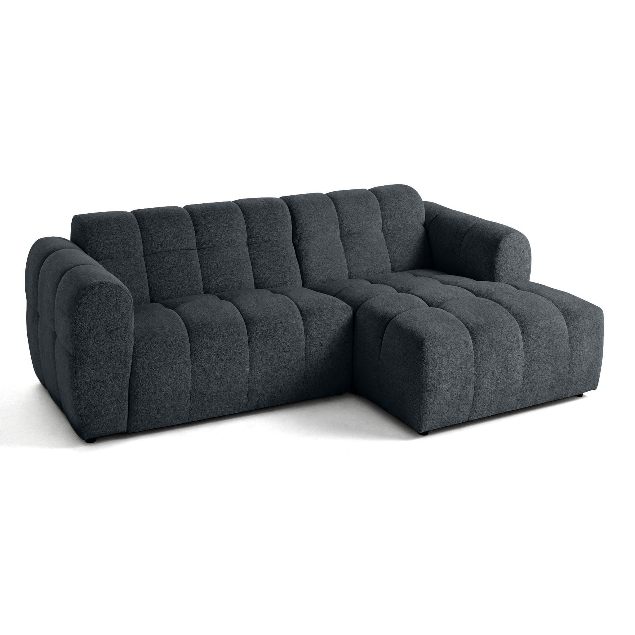 Voir la diapositive 4 : LISA DESIGN Ray - canapé d'angle droit - 4 places - en tissu texturé