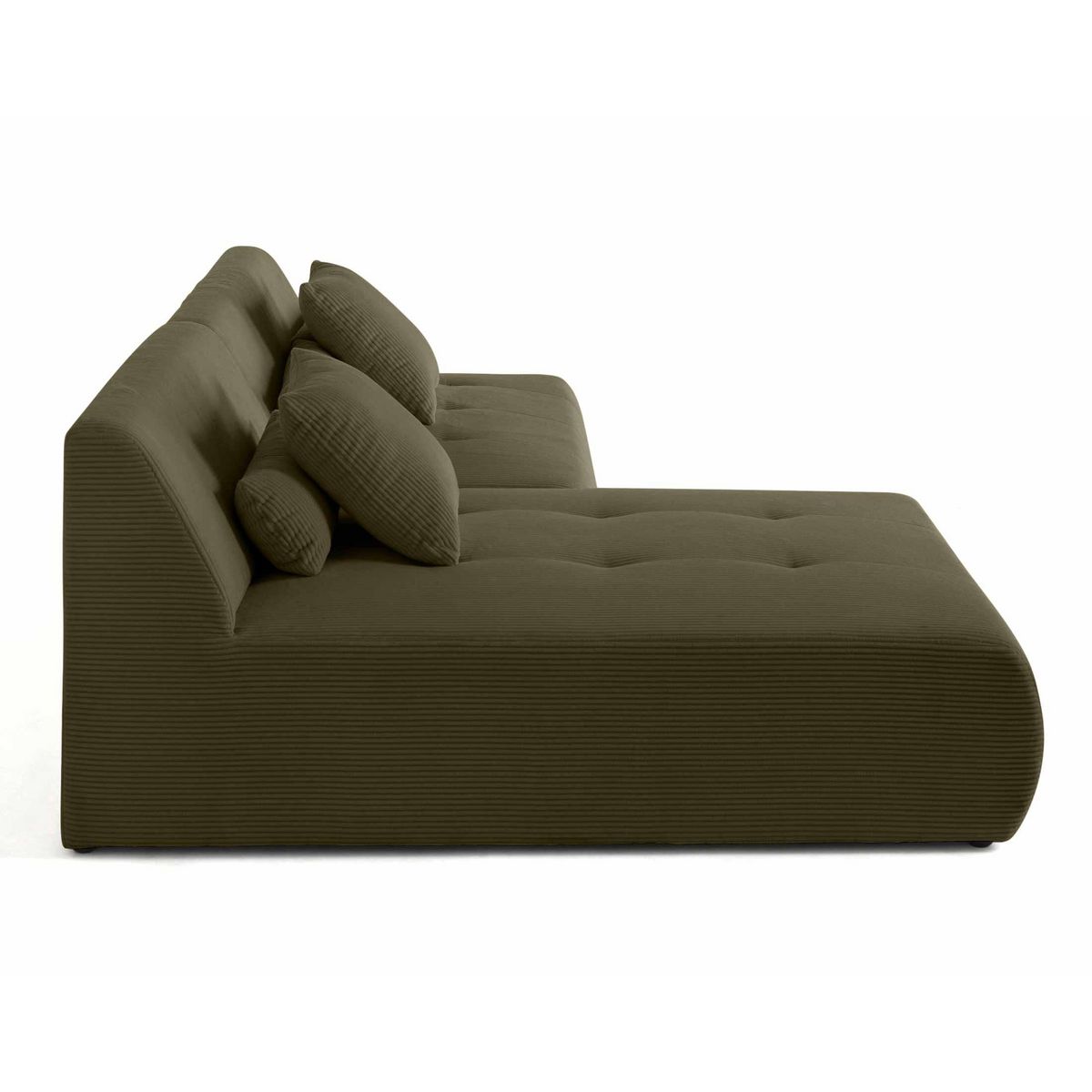 LISA DESIGN Onyx - canapé modulable d'angle réversible 4 places - en velours côtelé