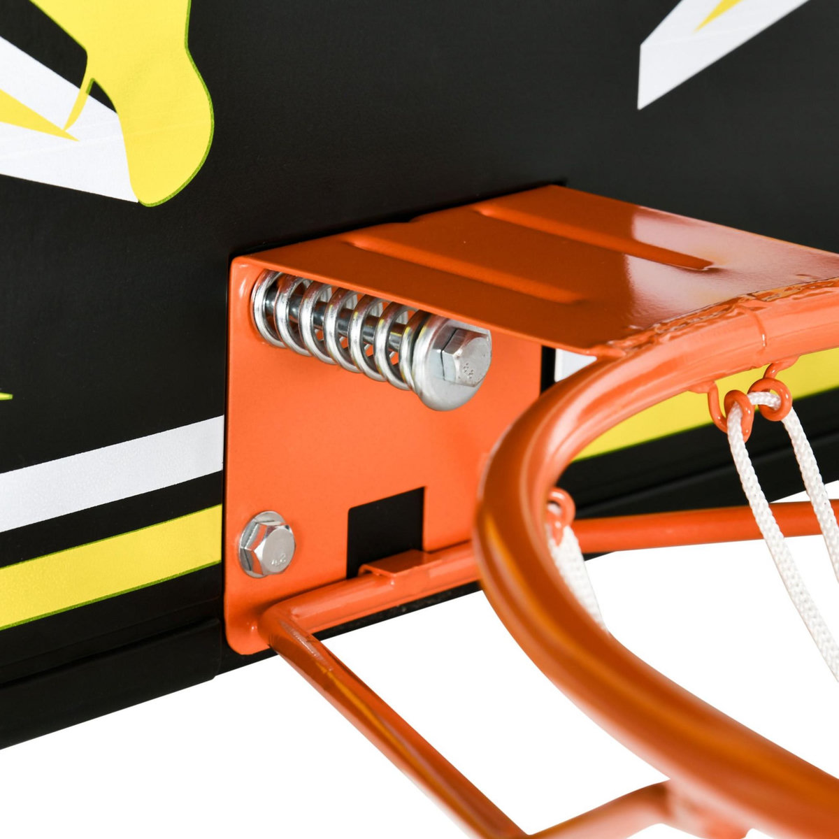 HOMCOM Panier de basket mural - structure acier - accessoires montage inclus - noir