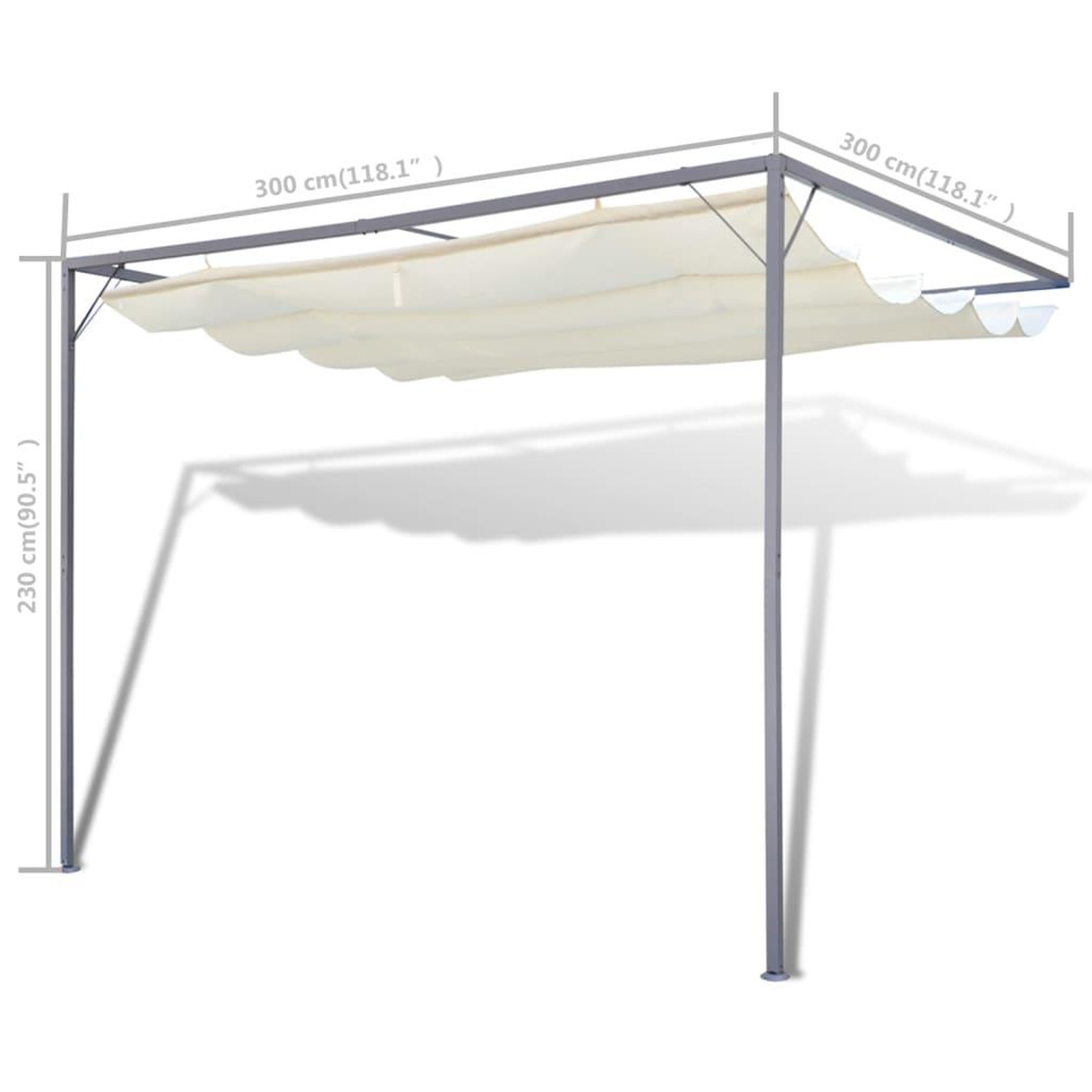 Voir la diapositive 5 : VIDAXL Tonnelle de jardin avec auvent retractable
