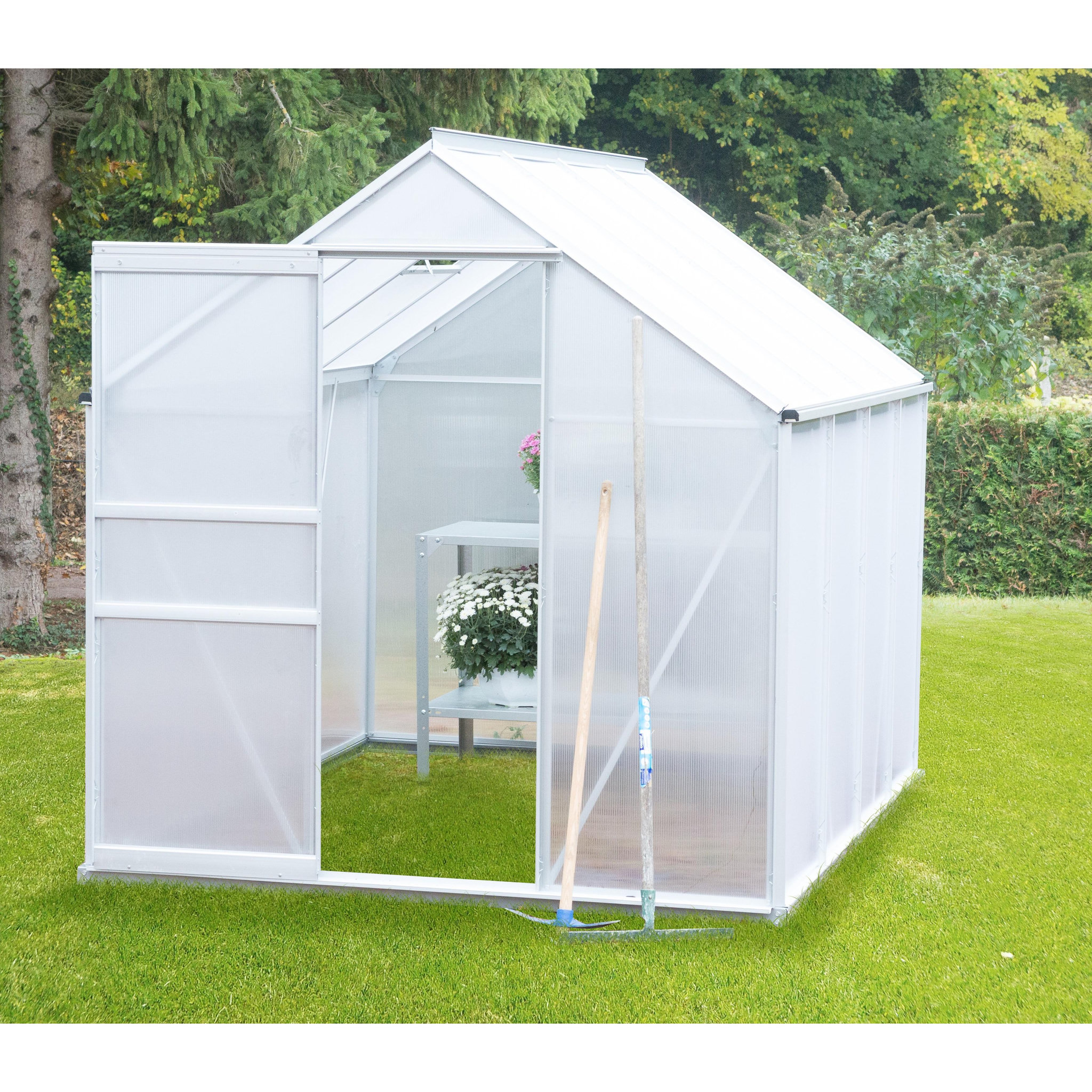 Voir la diapositive 2 : CHALET&JARDIN Serre de jardin - Polycarbonate - 4,75m² - PUSI
