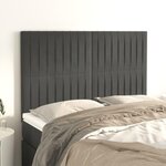 VIDAXL Tetes de lit 4 pcs Gris fonce 72x5x78/88 cm Velours