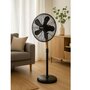 Voir la diapositive 2 : NIKLAS Ventilateur sur Pied 60W sur Mat en Bois réglable - Ventilateur Portable 3 Vitesses NIKLAS