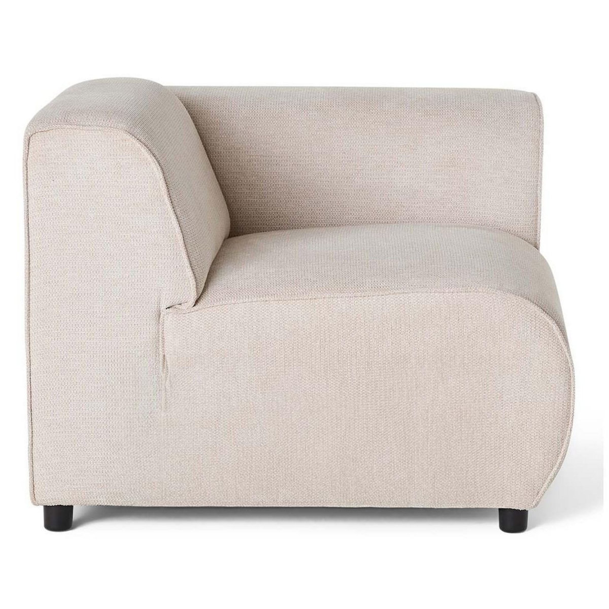 LISA DESIGN Suaro - module d'assise d'angle droit en tissu texturé