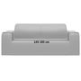 Voir la diapositive 6 : VIDAXL Housse extensible de canape 2 places Gris Jersey de polyester