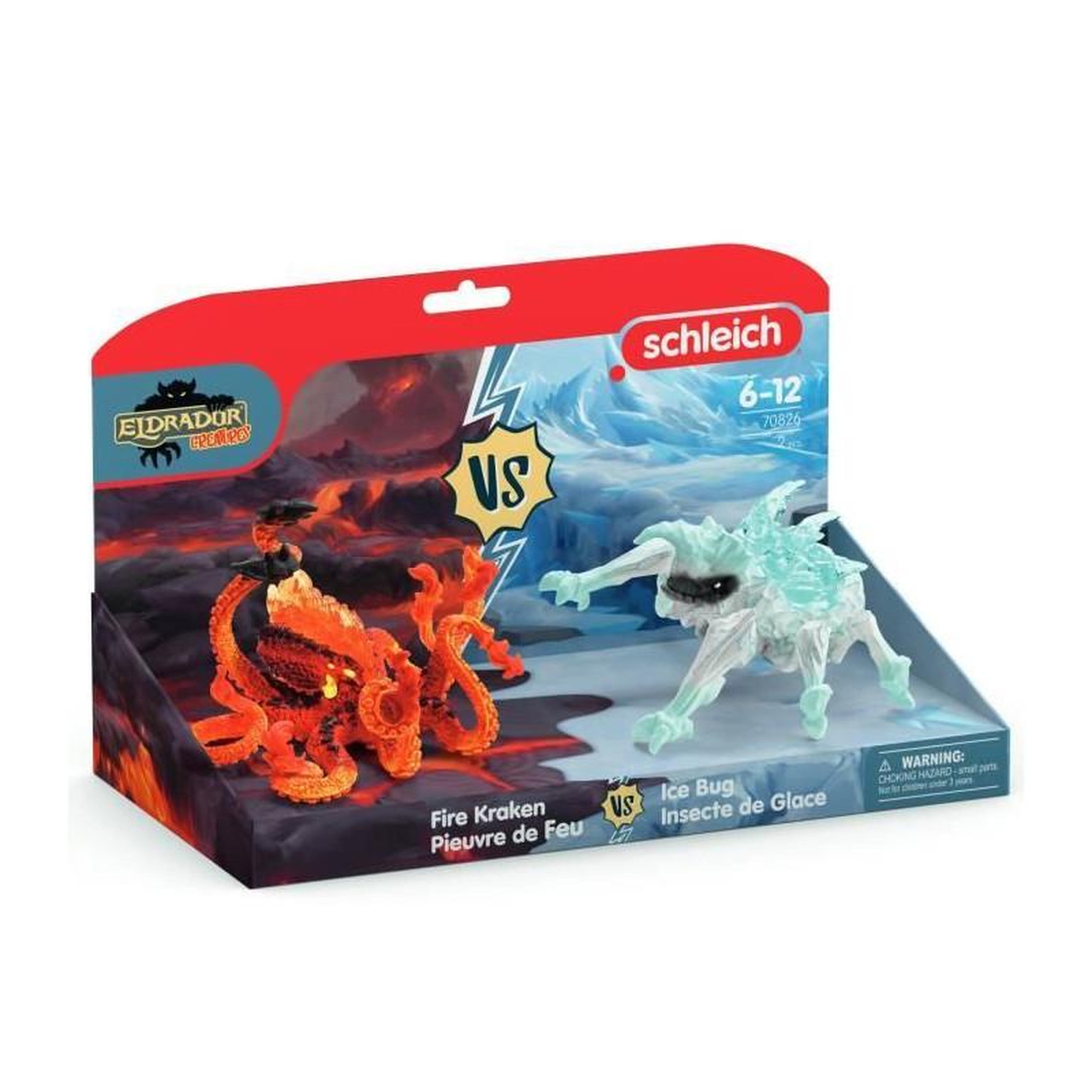 Voir la diapositive 5 : Schleich Figurines Duo Pieuvre de Lave vs Insecte de Glace, SCHLEICH 70826 Eldrador Creatures, Pour enfant des 6 ans