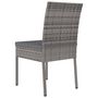 Voir la diapositive 4 : VIDAXL Chaises a manger de jardin lot de 4 Resine tressee Gris