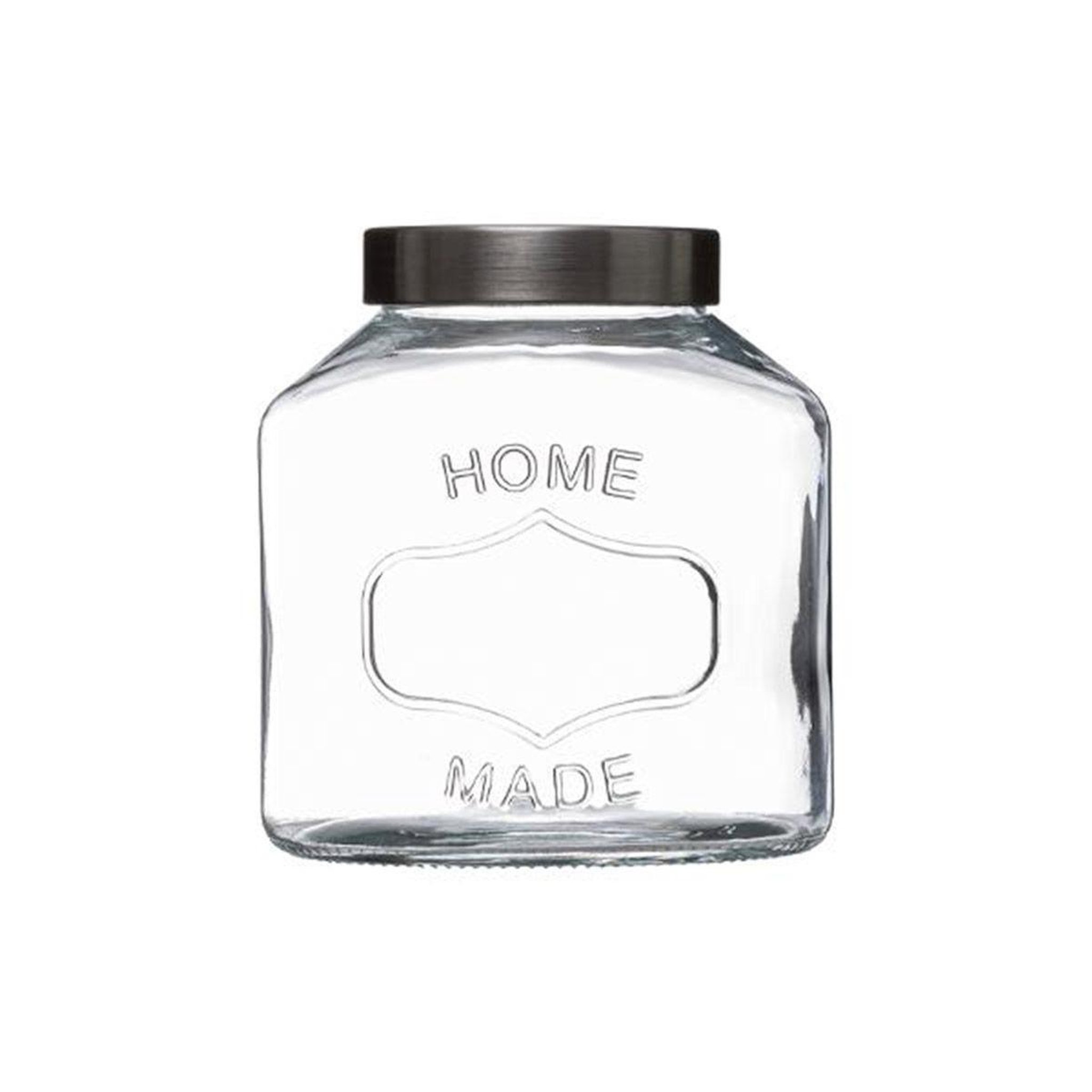 FIVE Bocal en verre  ovale  inox  2,5l transparent