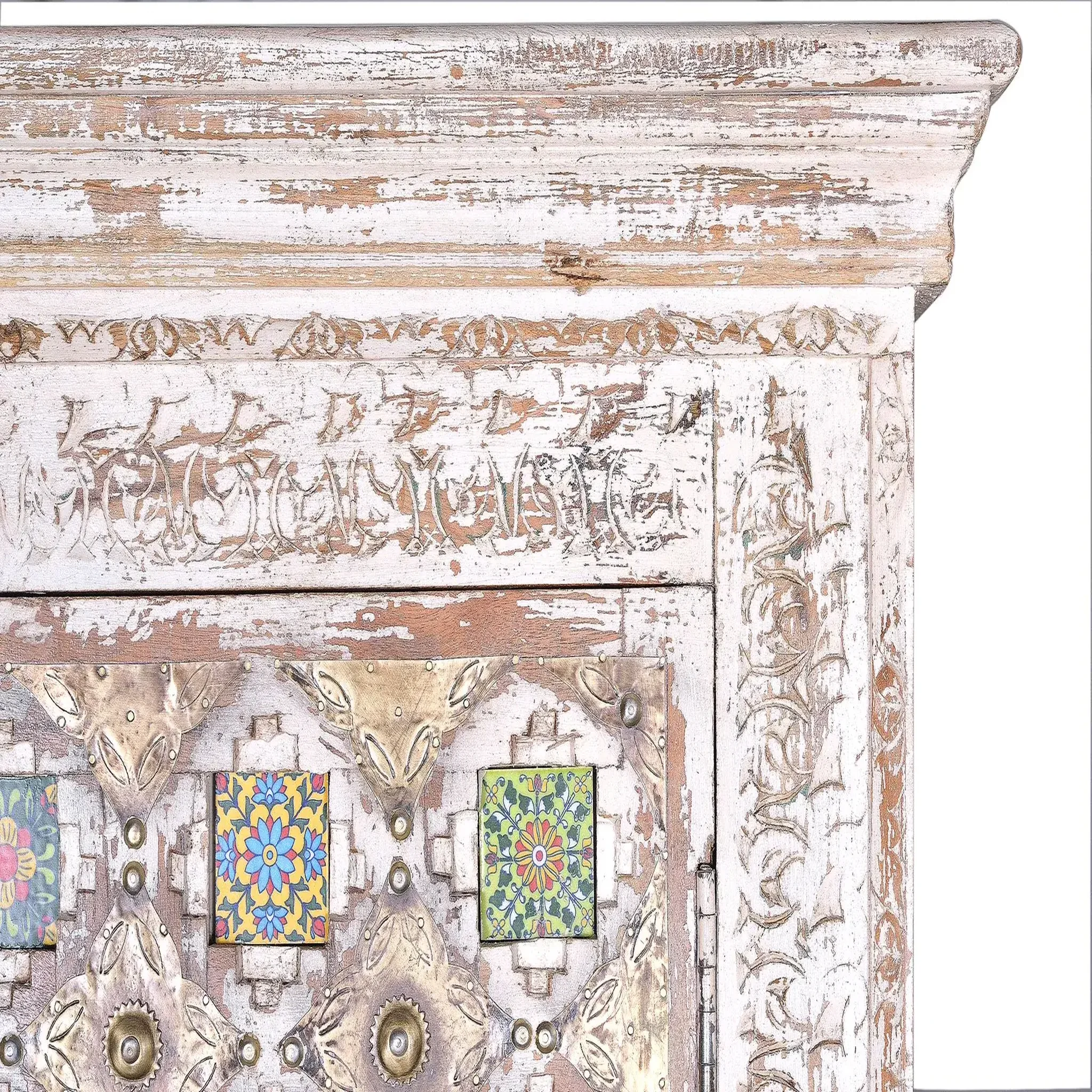 Voir la diapositive 4 : GINER Y COLOMER SL Armoire en bois de manguier 100cm style méditerranéen moderne