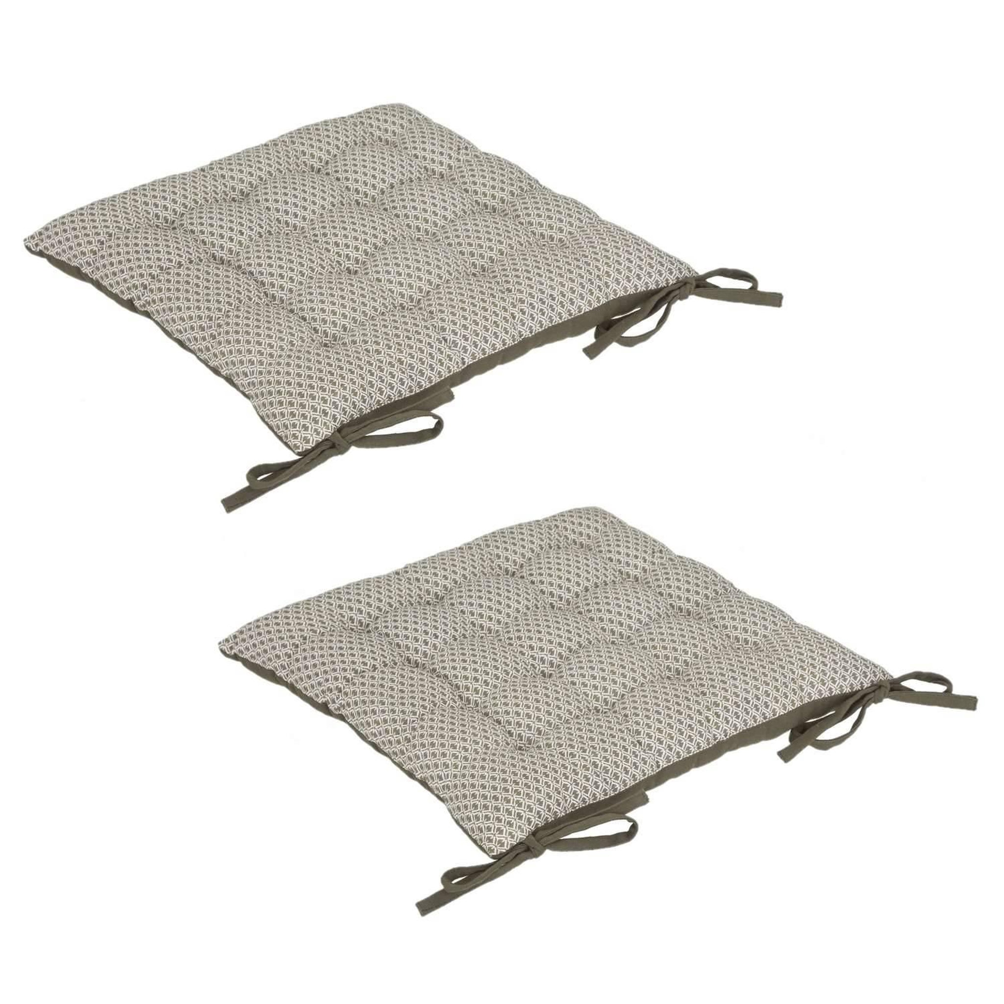 ATMOSPHERA Lot de 2 Galettes de chaise Otto. Coloris disponibles : Gris, Jaune, Bleu