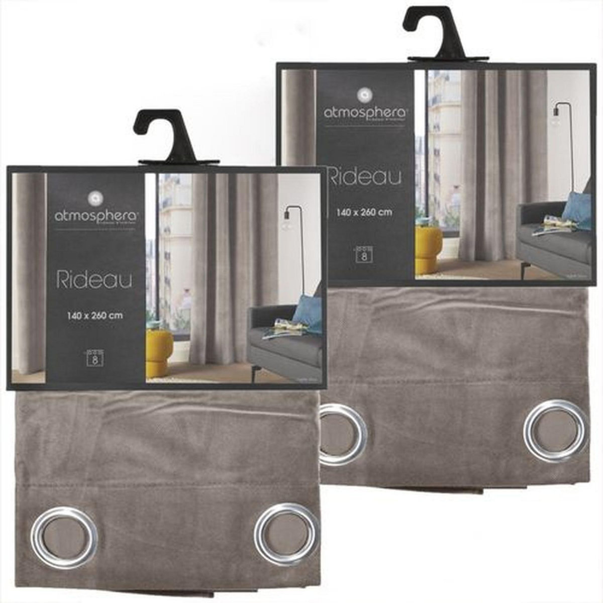 TOILINUX Lot de 2 Rideaux Lilou