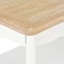 Voir la diapositive 5 : VIDAXL Table basse Blanc et marron 87,5x42x44 cm Bois de pin massif