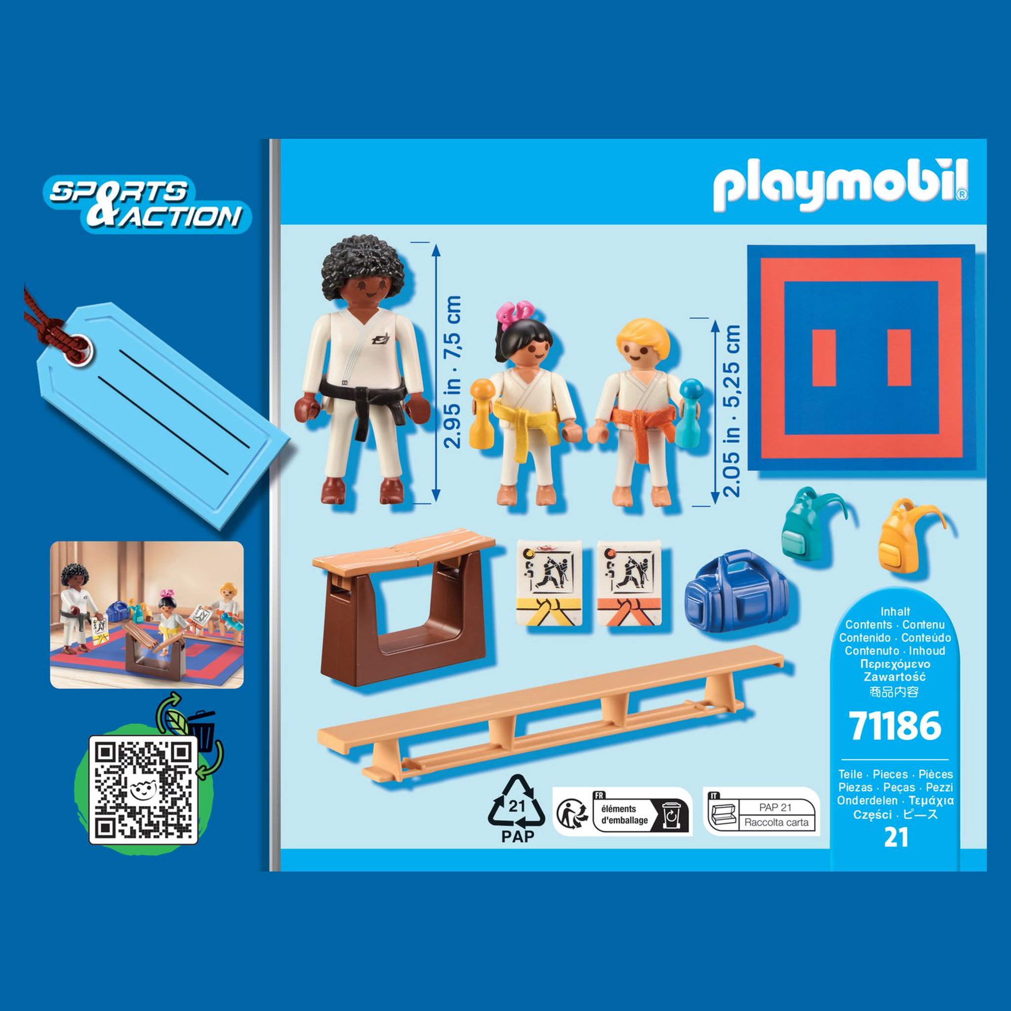 Voir la diapositive 3 : PLAYMOBIL 71186 Entrainement de karaté 