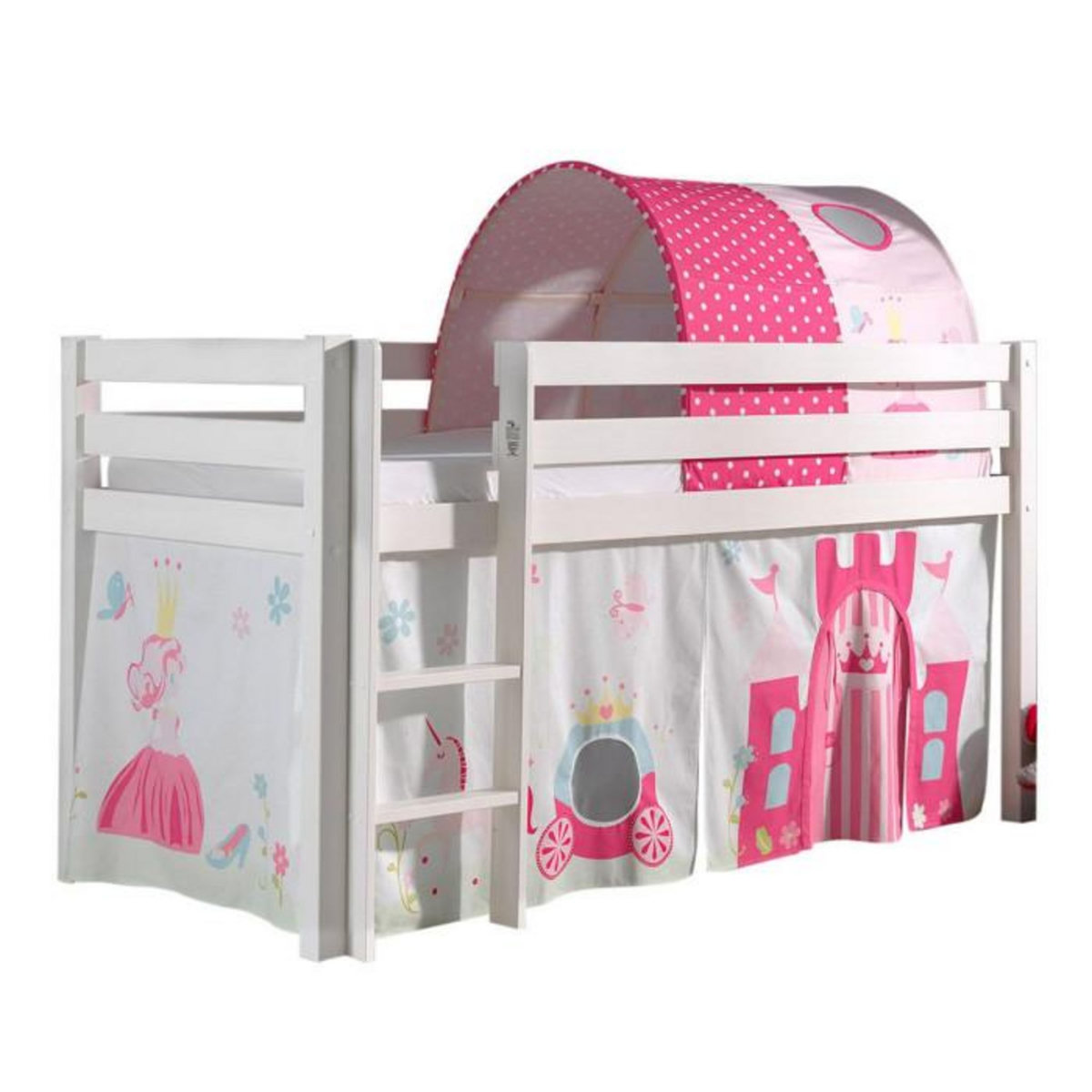 Paris Prix Pack - Lit Enfant, Tente & Tunnel  Pino Princesse  Blanc