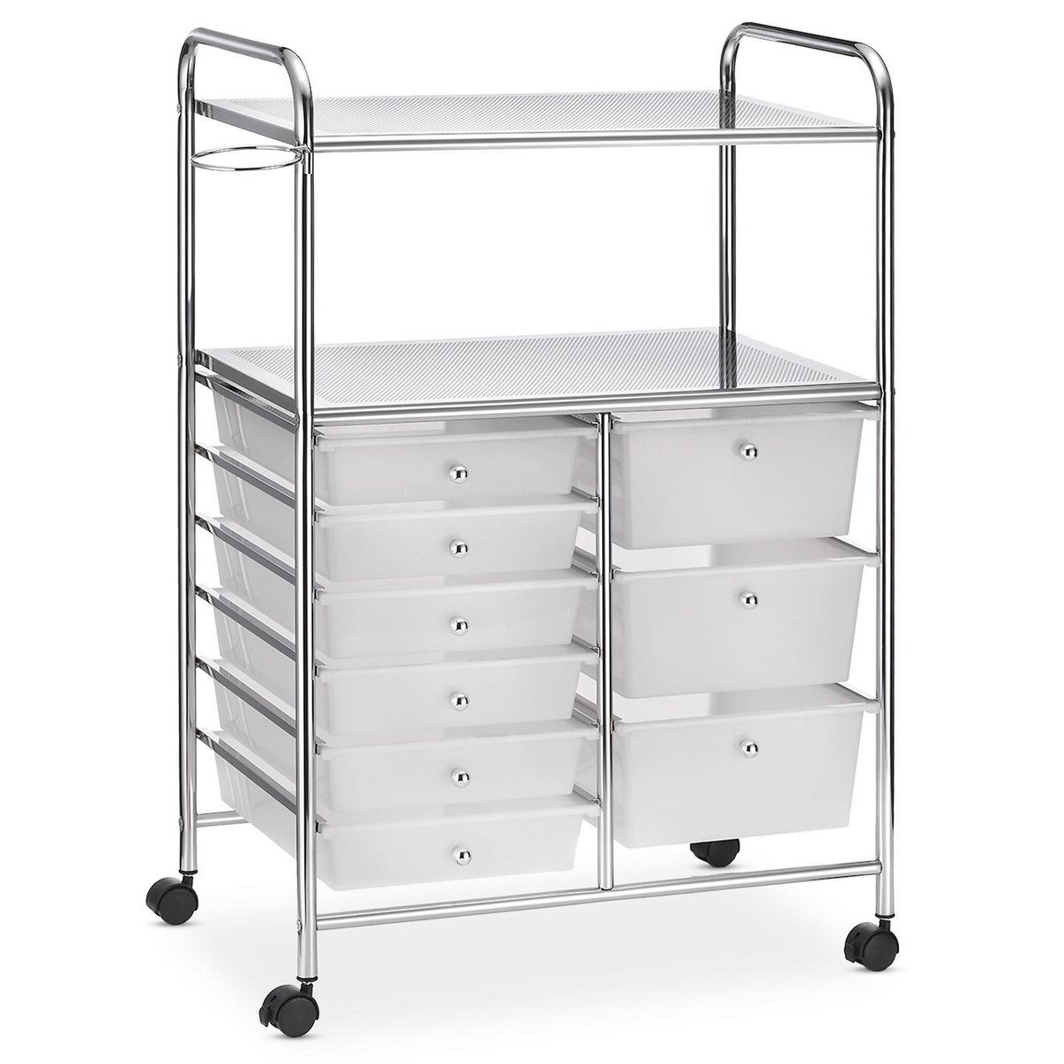 IDIMEX Caisson sur roulettes MARITA, 6 + 3 tiroirs, chromé