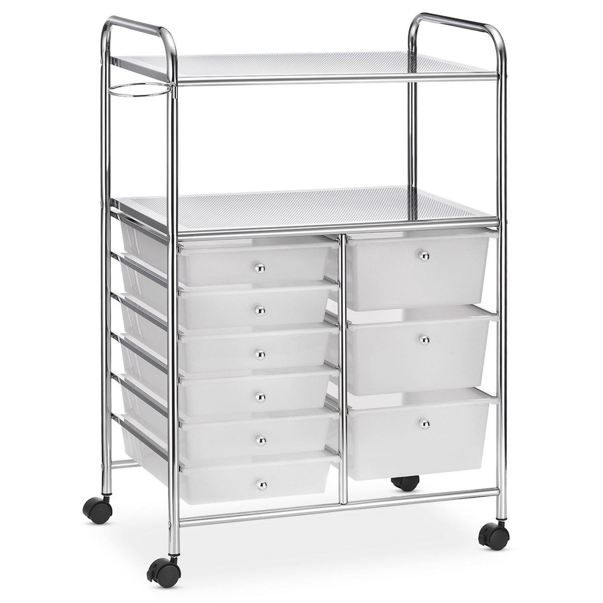 IDIMEX Caisson sur roulettes MARITA, 6 + 3 tiroirs, chromé