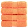 Voir la diapositive 1 : VIDAXL Serviettes de visage de qualité supérieure SOLUND 4 pcs orange