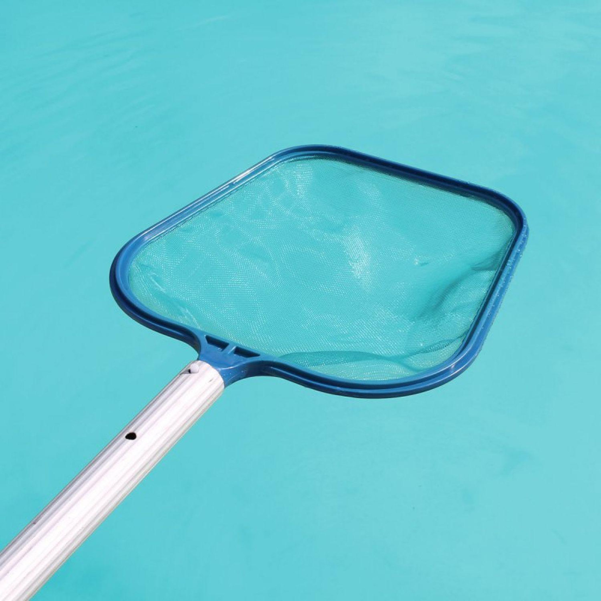 Voir la diapositive 3 : LINXOR Tête d'épuisette de surface bleu pour piscine adaptable sur manche standard ou télescopique