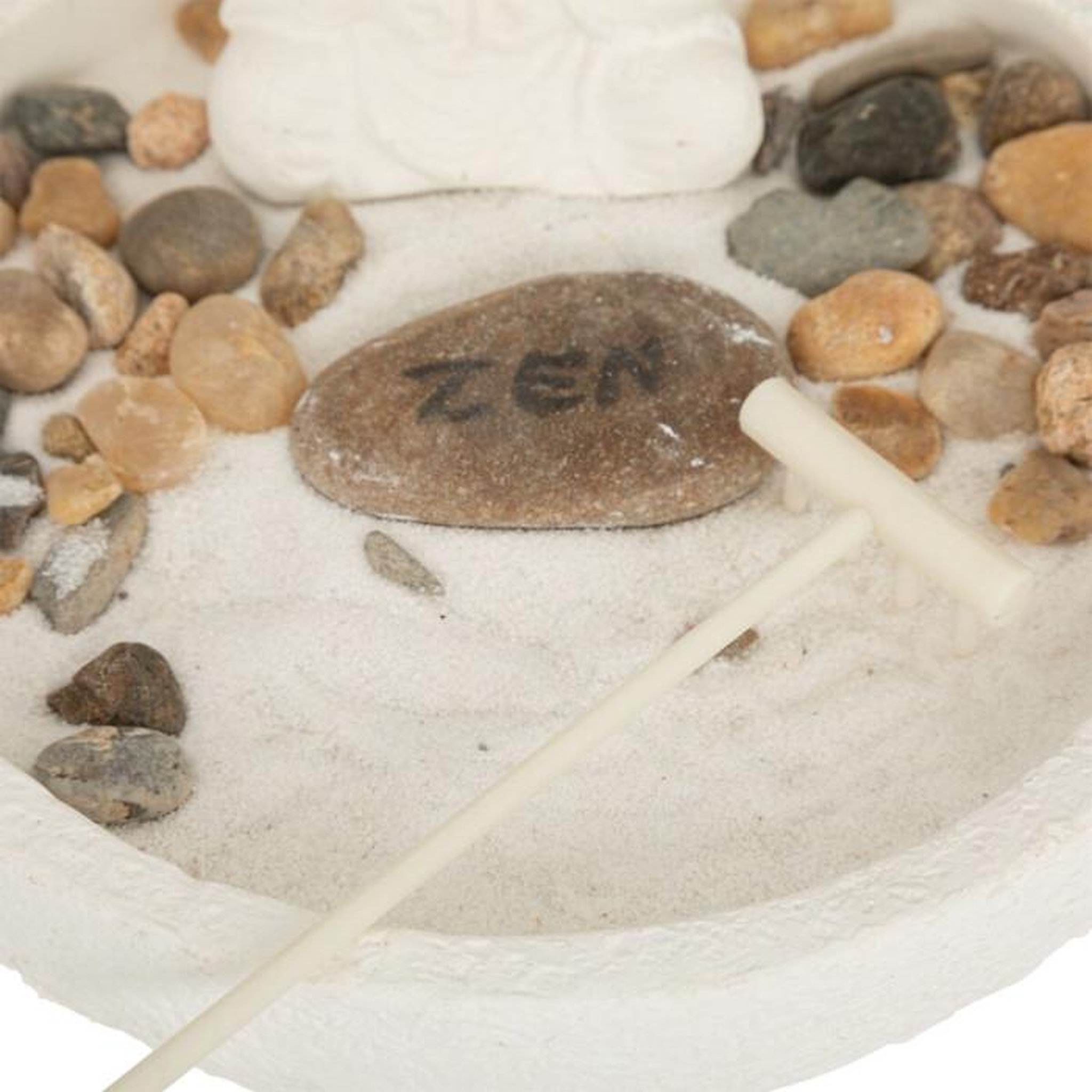 Voir la diapositive 2 : ATMOSPHERA Jardin Zen Déco  Wasila  18cm Blanc