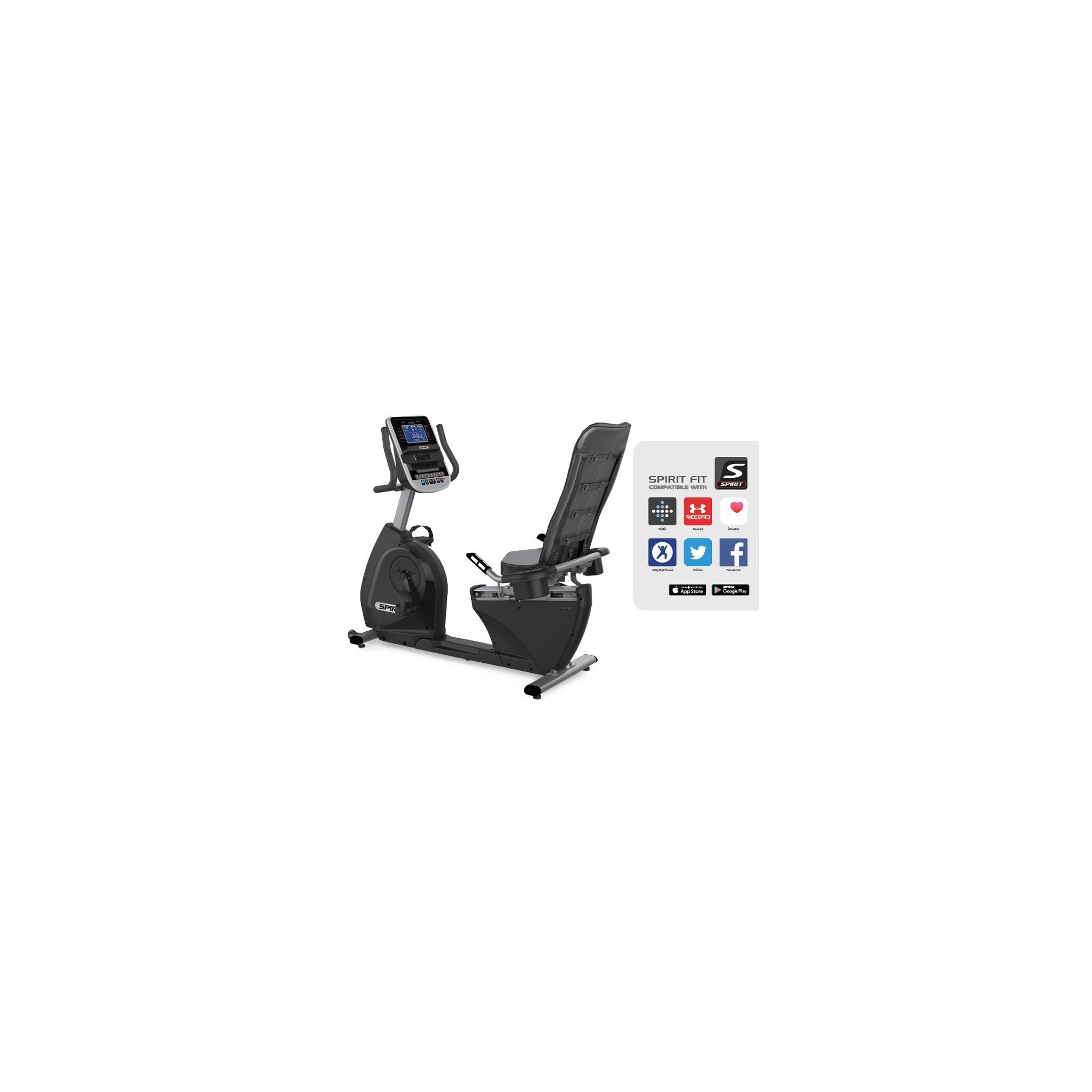 Voir la diapositive 4 : Spirit Vélo de fitness connecté semi allongé - spirit - modèle xbr55 - bluetooth/app - maison/appartement