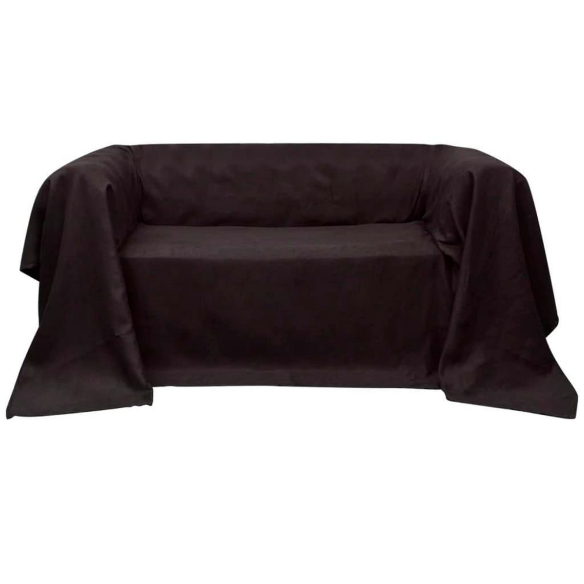 VIDAXL Housse de canape Micro-suede Marron 210x280 cm