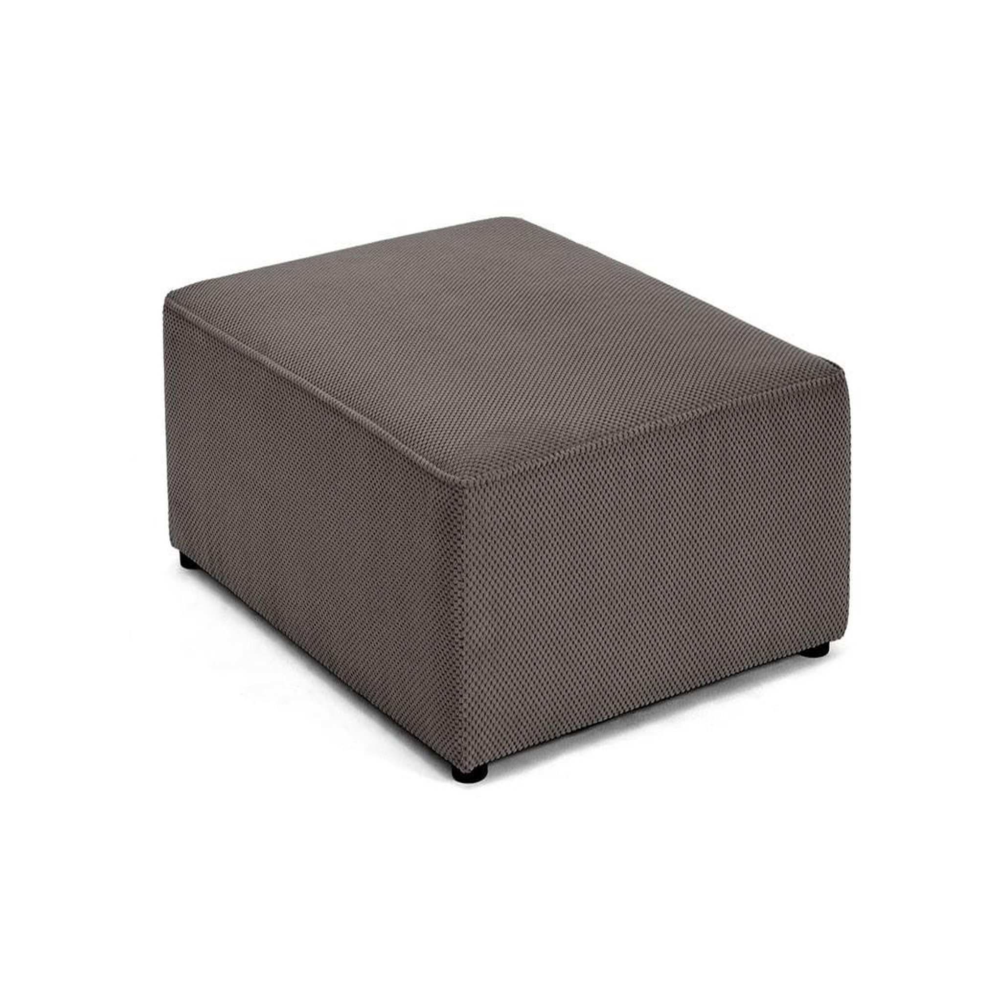 Voir la diapositive 3 : BEST MOBILIER Topaze - pouf - en velours texturé