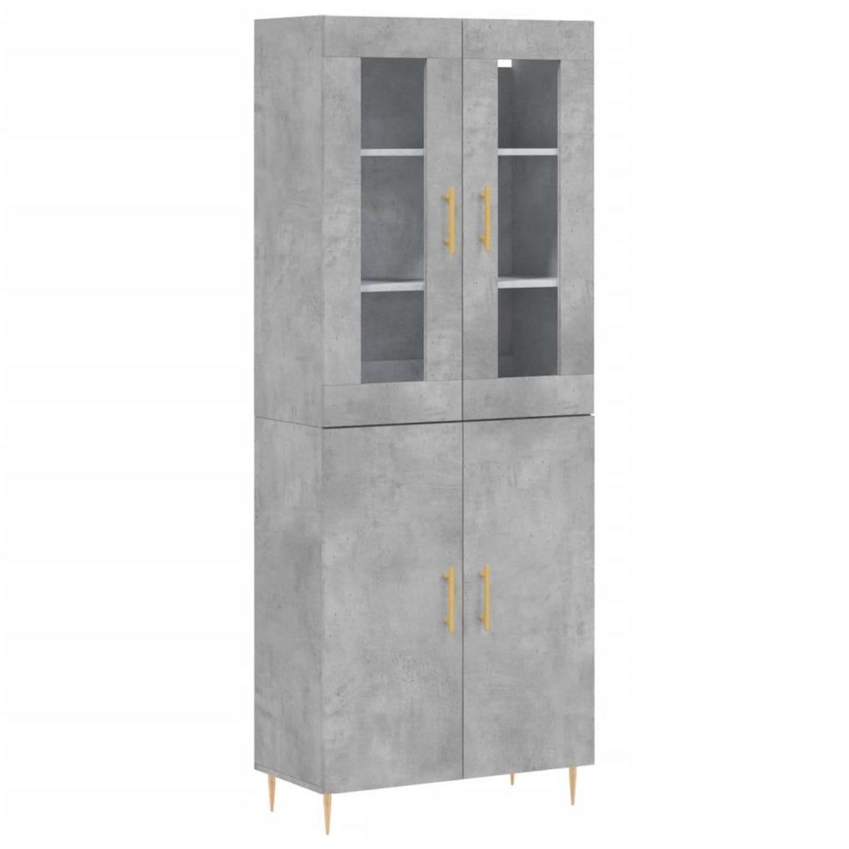 VIDAXL Buffet haut Gris beton 69,5x34x180 cm Bois d'ingenierie