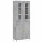 Voir la diapositive 2 : VIDAXL Buffet haut Gris beton 69,5x34x180 cm Bois d'ingenierie
