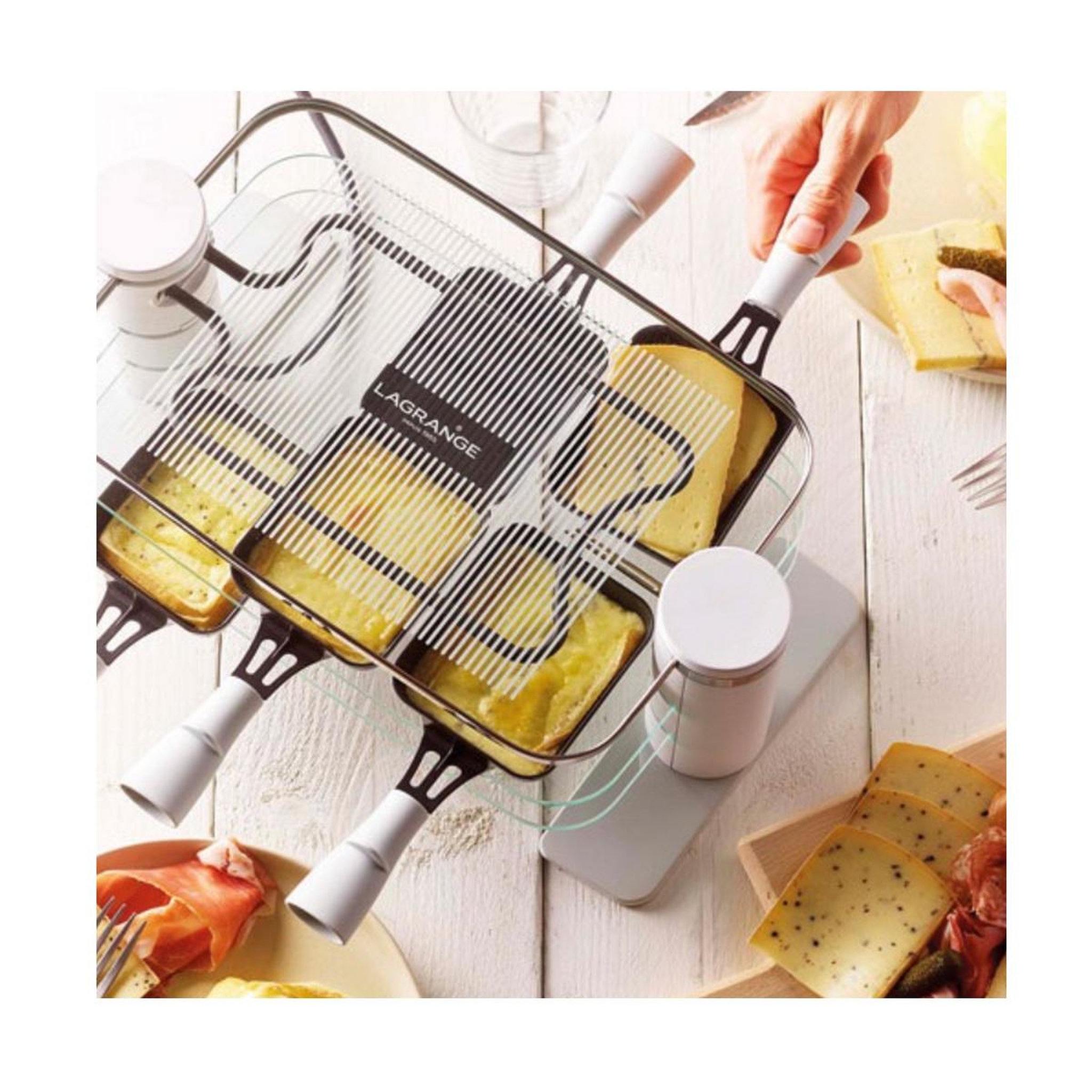 Voir la diapositive 3 : LAGRANGE Appareil à raclette  6 personnes 750w - 79601
