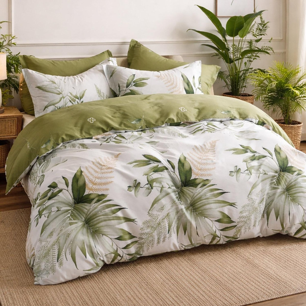 Home collection Parure housse de couette en coton 57 fils Kelys