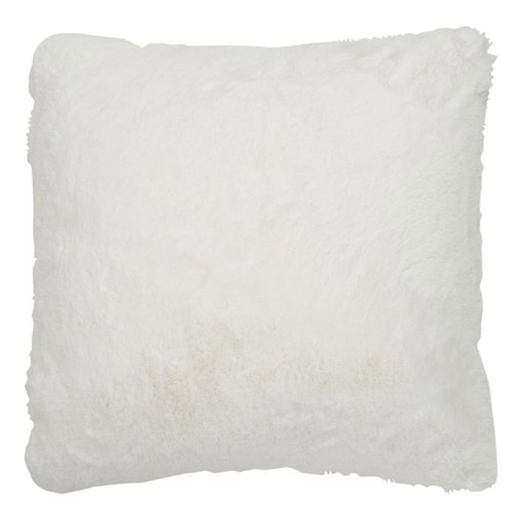 J-LINE Coussin imitation fourrure  cutie  45x45cm blanc