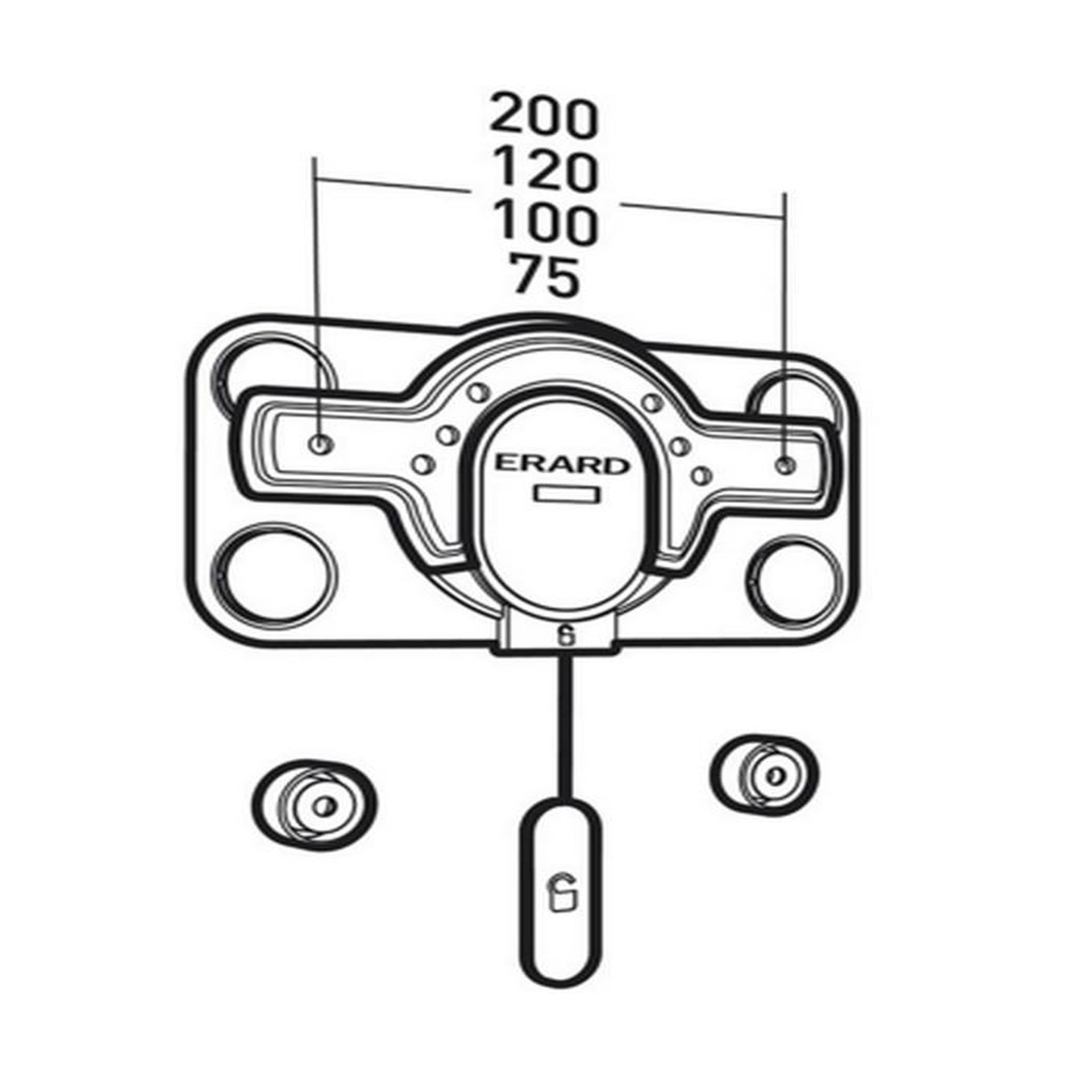 Voir la diapositive 3 : Erard Support mural fixe pour écran 19 à 32'' - 044020