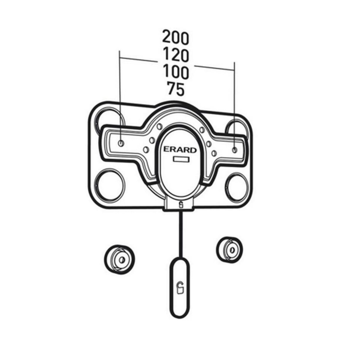 Erard Support mural fixe pour écran 19 à 32'' - 044020