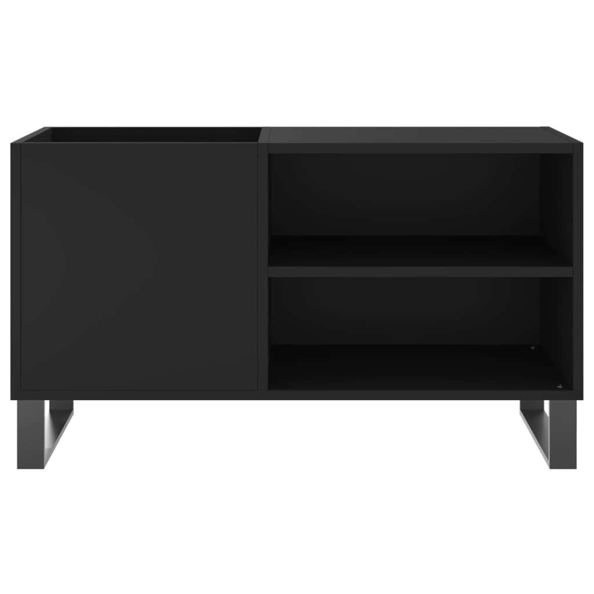 Voir la diapositive 4 : VIDAXL Armoire a disques noir 85x38x48 cm bois d'ingenierie