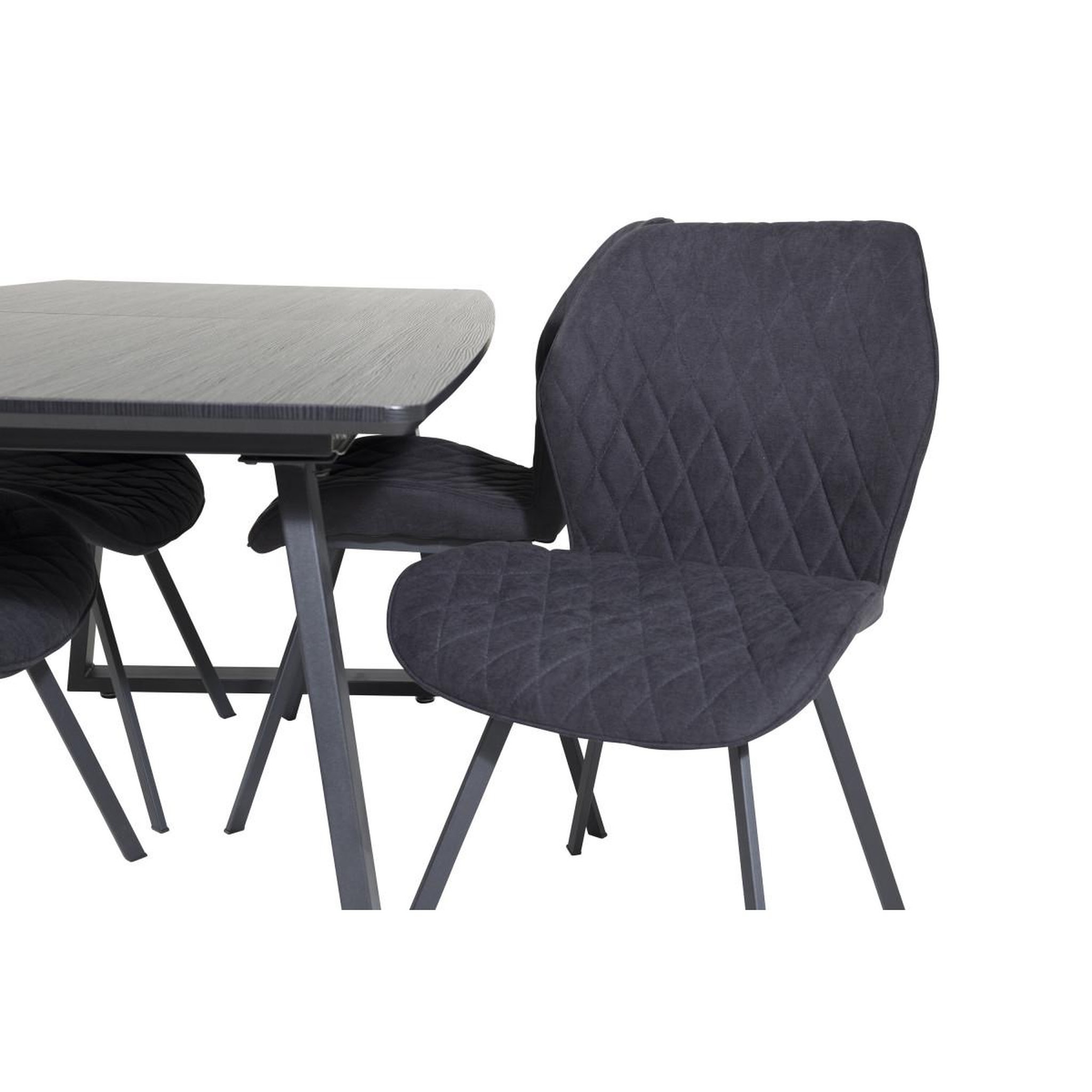 Voir la diapositive 4 : Paris Prix Ensemble table à manger extensible & 4 chaises  inca & gemma  160-200cm noir