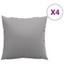 Voir la diapositive 2 : VIDAXL Coussins de canape lot de 4 gris 60x60 cm tissu