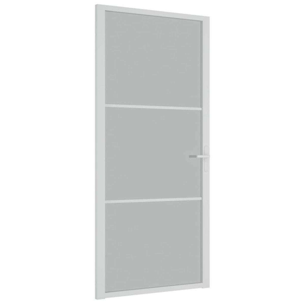 VIDAXL Porte interieure 93x201,5 cm Blanc Verre mat et aluminium
